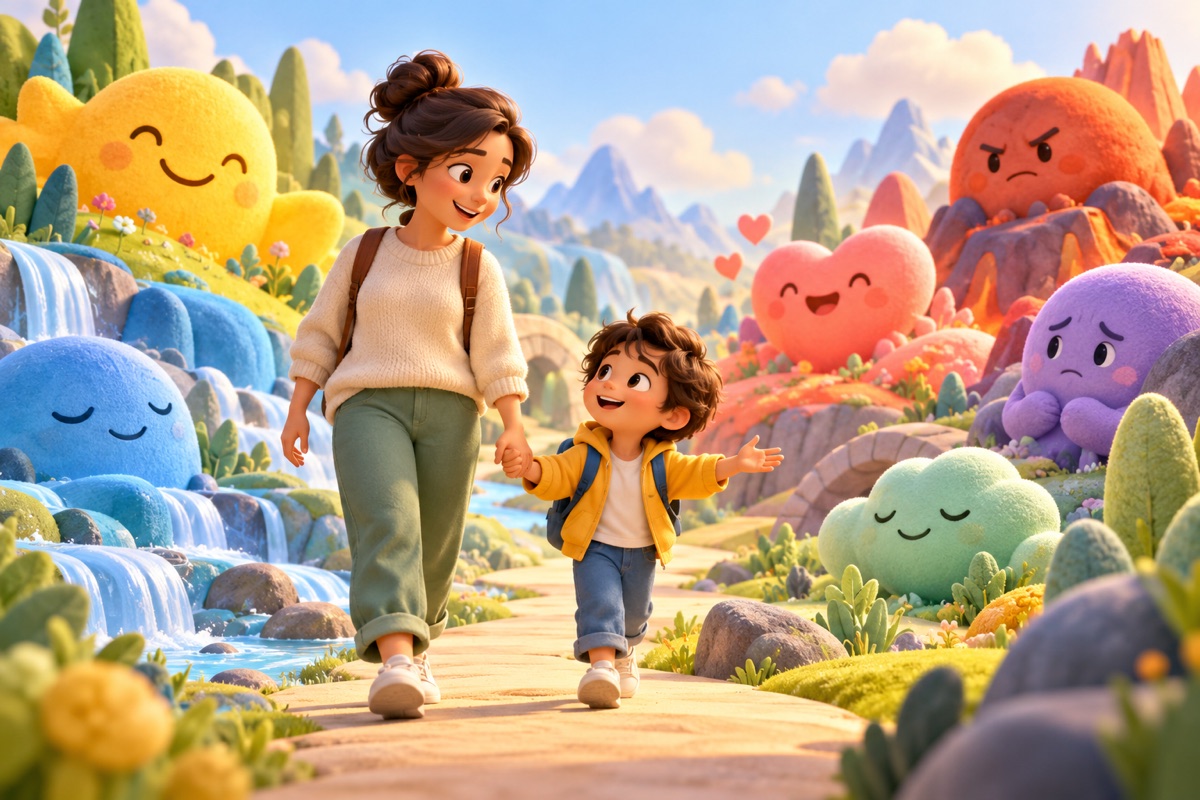 Ilustrasi untuk Inside Out 2: Saat Anak Kita Bertumbuh, Emosinya pun Bertambah